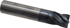 Accupro - 1/2", 4 Flute, Single End, Solid Carbide, Corner Chamfer End Mill - 2-1/2" OAL, Right Hand Flute, 5/8" LOC, Right Hand Cut - All Tool & Supply