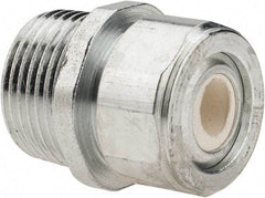 Cooper Crouse-Hinds - 1/4 to 0.35" Cable Capacity, Liquidtight, Straight Strain Relief Cord Grip - 3/4 NPT Thread, 1-5/16" Long, Steel - All Tool & Supply