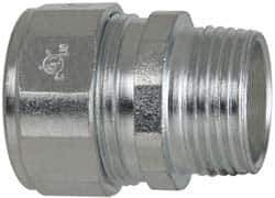 Cooper Crouse-Hinds - 0.65 to 3/4" Cable Capacity, Liquidtight, Straight Strain Relief Cord Grip - 3/4 NPT Thread, 1-9/16" Long, Steel - All Tool & Supply