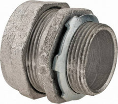 Cooper Crouse-Hinds - 1-1/4" Trade, Malleable Iron Compression Straight Rigid/Intermediate (IMC) Conduit Connector - Noninsulated - All Tool & Supply