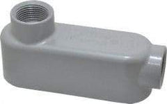 Cooper Crouse-Hinds - Form 5, LB Body, 3/4" Trade, IMC, Rigid Aluminum Conduit Body - Oval/Rectangle, 4.97" OAL, 7.3 cc Capacity, Silver - All Tool & Supply