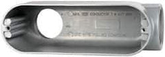 Cooper Crouse-Hinds - Form 5, LB Body, 2" Trade, IMC, Rigid Aluminum Conduit Body - Oval/Rectangle, 10.2" OAL, 71.2 cc Capacity, Silver - All Tool & Supply