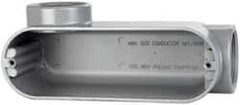 Cooper Crouse-Hinds - Form 5, LL Body, 2" Trade, IMC, Rigid Aluminum Conduit Body - Oval/Rectangle, 10.2" OAL, 69.7 cc Capacity, Silver - All Tool & Supply