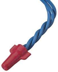 Ideal - 2, 18 to 4, 10 AWG, 600 Volt, Flame Retardant, Wing Twist on Wire Connector - Red, 221°F - All Tool & Supply