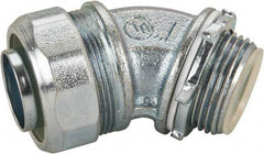 Cooper Crouse-Hinds - 1" Trade, Malleable Iron Threaded Angled Liquidtight Conduit Connector - Insulated - All Tool & Supply