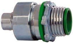 Cooper Crouse-Hinds - 3/8" Trade, Steel Threaded Straight Liquidtight Conduit Connector - Insulated - All Tool & Supply