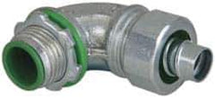 Cooper Crouse-Hinds - 3/8" Trade, Malleable Iron Threaded Angled Liquidtight Conduit Connector - Insulated - All Tool & Supply