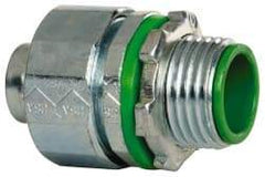 Cooper Crouse-Hinds - 1/2" Trade, Steel Threaded Straight Liquidtight Conduit Connector - Insulated - All Tool & Supply