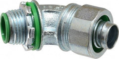 Cooper Crouse-Hinds - 1/2" Trade, Malleable Iron Threaded Angled Liquidtight Conduit Connector - Insulated - All Tool & Supply