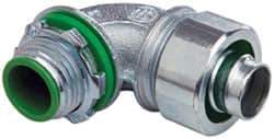 Cooper Crouse-Hinds - 1/2" Trade, Malleable Iron Threaded Angled Liquidtight Conduit Connector - Insulated - All Tool & Supply