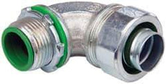 Cooper Crouse-Hinds - 3/4" Trade, Malleable Iron Threaded Angled Liquidtight Conduit Connector - Insulated - All Tool & Supply