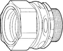 Cooper Crouse-Hinds - 2-1/2" Trade, Malleable Iron Threaded Straight Liquidtight Conduit Connector - Noninsulated - All Tool & Supply