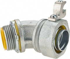 Cooper Crouse-Hinds - 1" Trade, Malleable Iron Threaded Angled Liquidtight Conduit Connector - Insulated - All Tool & Supply