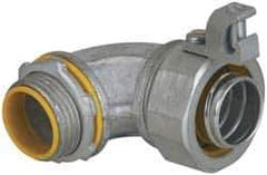 Cooper Crouse-Hinds - 1" Trade, Malleable Iron Threaded Angled Liquidtight Conduit Connector - Insulated - All Tool & Supply