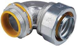 Cooper Crouse-Hinds - 1-1/4" Trade, Malleable Iron Threaded Angled Liquidtight Conduit Connector - Insulated - All Tool & Supply