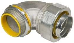 Cooper Crouse-Hinds - 1-1/2" Trade, Malleable Iron Threaded Angled Liquidtight Conduit Connector - Insulated - All Tool & Supply