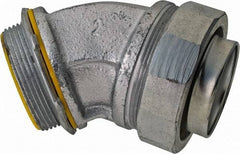 Cooper Crouse-Hinds - 2" Trade, Malleable Iron Threaded Angled Liquidtight Conduit Connector - Insulated - All Tool & Supply