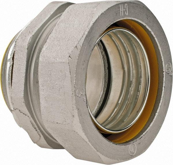 Cooper Crouse-Hinds - 3" Trade, Malleable Iron Threaded Straight Liquidtight Conduit Connector - Insulated - All Tool & Supply