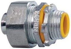 Cooper Crouse-Hinds - 1/2" Trade, Malleable Iron Threaded Straight Liquidtight Conduit Connector - Insulated - All Tool & Supply