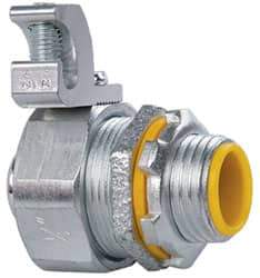 Cooper Crouse-Hinds - 1/2" Trade, Malleable Iron Threaded Straight Liquidtight Conduit Connector - Insulated - All Tool & Supply