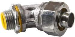 Cooper Crouse-Hinds - 1/2" Trade, Malleable Iron Threaded Angled Liquidtight Conduit Connector - Insulated - All Tool & Supply