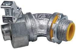 Cooper Crouse-Hinds - 1/2" Trade, Malleable Iron Threaded Angled Liquidtight Conduit Connector - Insulated - All Tool & Supply