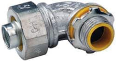 Cooper Crouse-Hinds - 1/2" Trade, Malleable Iron Threaded Angled Liquidtight Conduit Connector - Insulated - All Tool & Supply