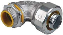 Cooper Crouse-Hinds - 3/4" Trade, Malleable Iron Threaded Angled Liquidtight Conduit Connector - Insulated - All Tool & Supply