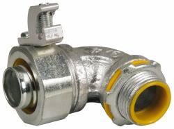 Cooper Crouse-Hinds - 3/4" Trade, Malleable Iron Threaded Angled Liquidtight Conduit Connector - Insulated - All Tool & Supply