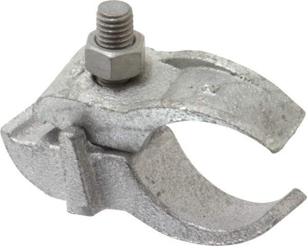 Cooper Crouse-Hinds - 2" Pipe, Malleable Iron, Electro Galvanized Conduit Clamp - 1 Mounting Hole - All Tool & Supply