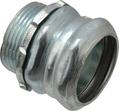 Cooper Crouse-Hinds - 1-1/4" Trade, Steel Compression Straight EMT Conduit Connector - Insulated - All Tool & Supply