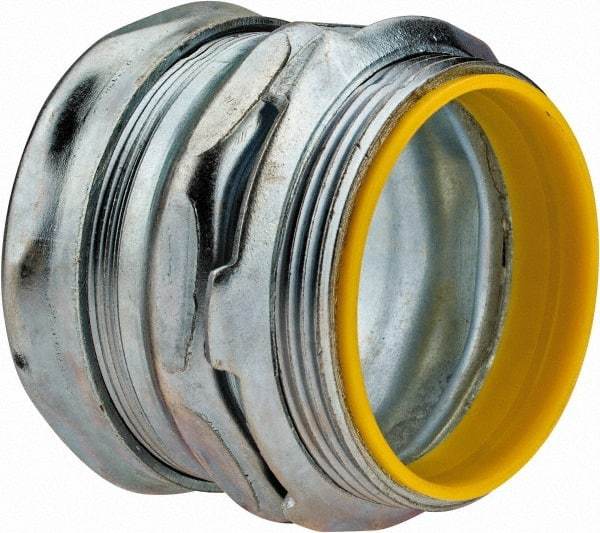 Cooper Crouse-Hinds - 2" Trade, Steel Compression Straight EMT Conduit Connector - Insulated - All Tool & Supply