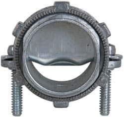 Cooper Crouse-Hinds - 1" Trade, Die Cast Zinc Squeeze Clamp Straight FMC Conduit Connector - Noninsulated - All Tool & Supply