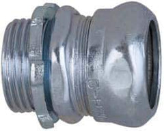 Cooper Crouse-Hinds - 3/4" Trade, Steel Compression Straight EMT Conduit Connector - Noninsulated - All Tool & Supply