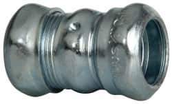 Cooper Crouse-Hinds - 1/2" Trade, Steel Compression EMT Conduit Coupling - Noninsulated - All Tool & Supply