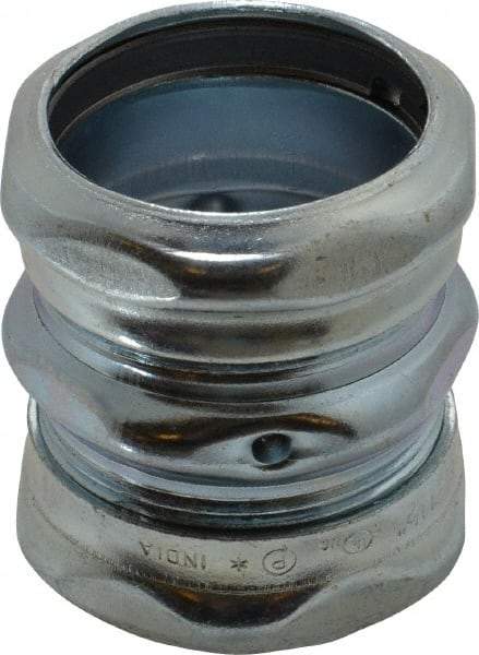 Cooper Crouse-Hinds - 1-1/2" Trade, Steel Compression EMT Conduit Coupling - Noninsulated - All Tool & Supply