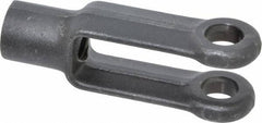 Jergens - 1/2-13 Thread, 1-1/8" Yoke Width, Carbon Steel, Tapped Yoke - 1/2" Hole Diam, 1-7/8" Hole Center to Neck, 15/16" Yoke Arm Height, 13/16" Neck Diam, 1-1/8" Neck Length, 3" OAL - All Tool & Supply