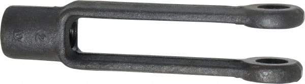 Jergens - 1/2-13 Thread, 1-1/8" Yoke Width, Carbon Steel, Tapped Yoke - 1/2" Hole Diam, 3-1/16" Hole Center to Neck, 15/16" Yoke Arm Height, 13/16" Neck Diam, 1-1/8" Neck Length, 4-3/16" OAL - All Tool & Supply