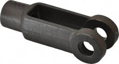 Jergens - 3/4-10 Thread, 1-1/2" Yoke Width, Carbon Steel, Tapped Yoke - 5/8" Hole Diam, 2-3/4" Hole Center to Neck, 1-3/8" Yoke Arm Height, 1-1/8" Neck Diam, 1-1/4" Neck Length, 4" OAL - All Tool & Supply