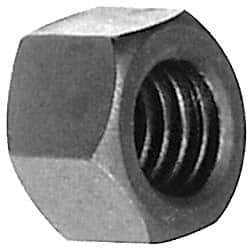 Jergens - 1/4-20 UNC Steel Right Hand Heavy Hex Nut - 7/16" Across Flats, 7/32" High, Black Oxide Finish - All Tool & Supply