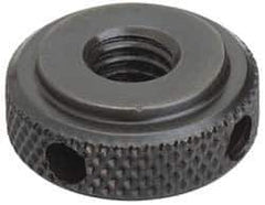 Gibraltar - 5/8-11" UNC Thread, Black Oxide Finish, Steel Round Knurled High Torque Check Nut - 7/16" Overall Height, 1-3/8" Head Diam, 1-1/8" Base Diam - All Tool & Supply