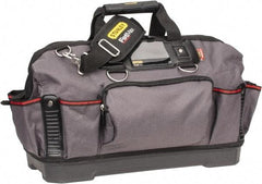 Stanley - 16 Pocket Black & Gray Polyester Tool Bag - 9-1/4" Wide x 19-1/4" Deep x 12-3/4" High - All Tool & Supply