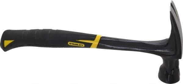 Stanley - 1 Lb Head, Straight Rip Claw Nail Hammer - 13-1/2" OAL, Forged Steel Head, 1-3/16" Face Diam, Smooth Face, Steel Handle with Grip - All Tool & Supply