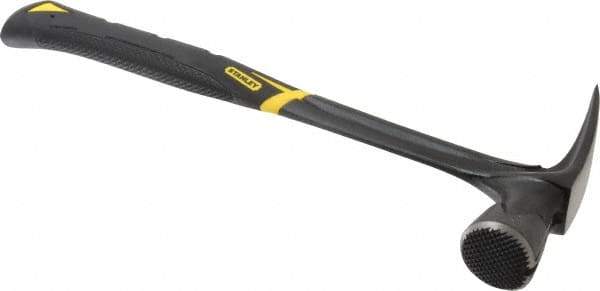 Stanley - 1-3/4 Lb Head, Straight Rip Claw Framing Hammer - 16" OAL, Forged Steel Head, 1-3/8" Face Diam, Checkered Face, Steel Handle with Grip - All Tool & Supply