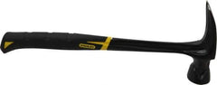 Stanley - 1-3/8 Lb Head, Straight Rip Claw Framing Hammer - 16" OAL, Forged Steel Head, 1-5/16" Face Diam, Smooth Face, Steel Handle with Grip - All Tool & Supply