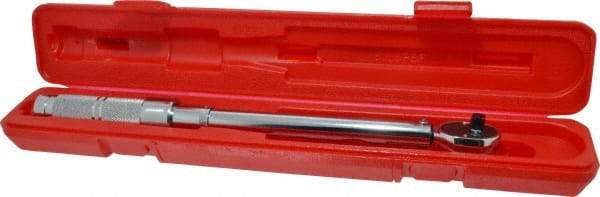 Proto - 3/8" Drive Micrometer Type Ratchet Head Torque Wrench - 16 N/m to 80 N/m Torque, 15-1/2" OAL, Ratchet Head - All Tool & Supply