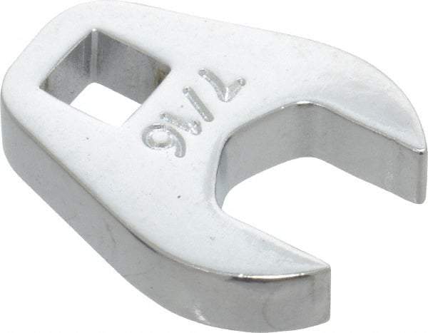 Proto - 7/16" 1/4" Drive Chrome Open End Crowfoot Wrench - 7/8" Head Diam x 1/4" Head Thickness - All Tool & Supply