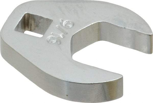 Proto - 9/16" 1/4" Drive Chrome Open End Crowfoot Wrench - 1-1/8" Head Diam x 1/4" Head Thickness - All Tool & Supply