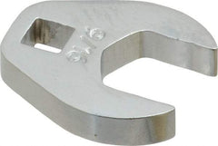 Proto - 9/16" 1/4" Drive Chrome Open End Crowfoot Wrench - 1-1/8" Head Diam x 1/4" Head Thickness - All Tool & Supply