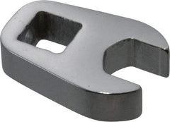 Proto - 7/16" 3/8" Drive Chrome Open End Crowfoot Wrench - 0.92" Head Diam x 1/4" Head Thickness - All Tool & Supply